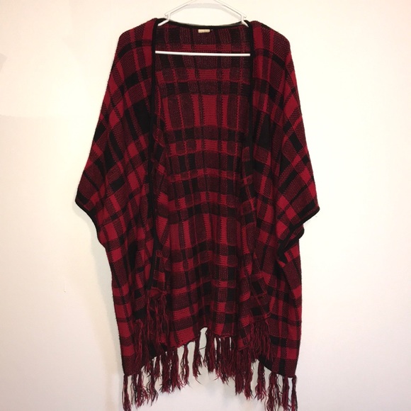 Tops - Black and Red Plaid “Over Thing”